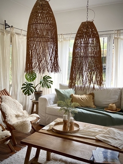 LAMPARA RATTAN FLECOS GRANDE en internet