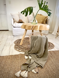 MANTA GASA VISON CON BORLAS - comprar online