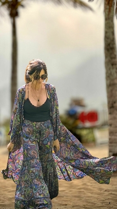 KIMONO LARGO QUERO AZUL