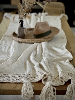 MANTA GASA BAMBULA Y BORLAS - tienda online