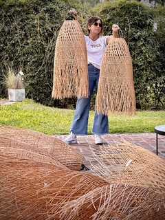 LAMPARA RATTAN FLECOS GRANDE - comprar online