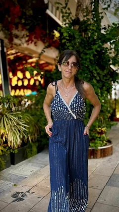 MONO GASA LUREX LENTEJUELAS AZUL NOCHE