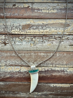 COLLAR CUERNO ALPACA HUESO - comprar online