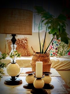 Imagen de LAMPARA DE MESA OFELIA NATURAL