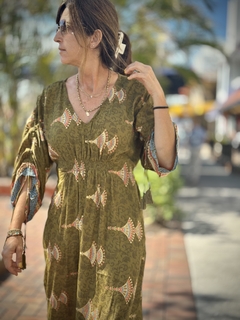 VESTIDO ESMERALDA MUSGO - El Almacén de Totó® | #Inspirando Mujeres