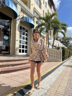 KIMONO CORTO TREVERIS CASTANA