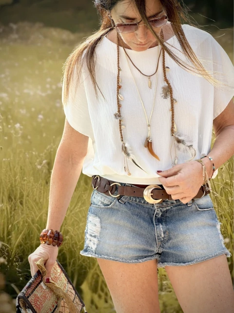 COLLAR GAMUZA FOLK - comprar online