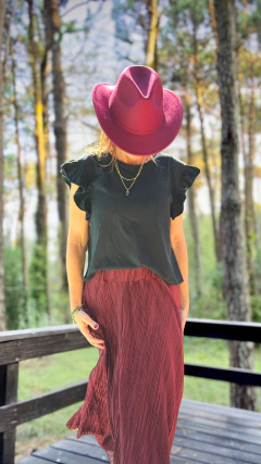 SOMBRERO PANA BORDEAUX - tienda online