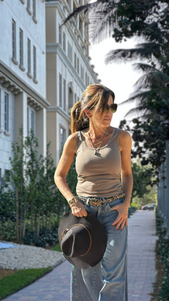 MUSCULOSA PUNTILLA VISON LARGA - comprar online