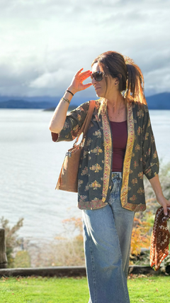 KIMONO CORTO VERDE INGLES NEW - comprar online