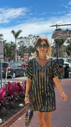 VESTIDO LUREX BORDADO - comprar online