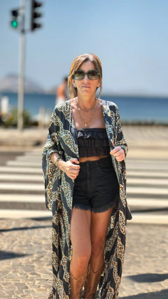 KIMONO LARGO DRESDE BEIGE - tienda online