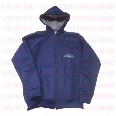 BLUSA DE MALHA GAUCHA AZUL COM ZIPER - GK