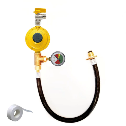 Central De Gás Para 1 Botijão P-45 Pig-Tail 50cm Ou 1,00mt 12kg/h C/manômetro