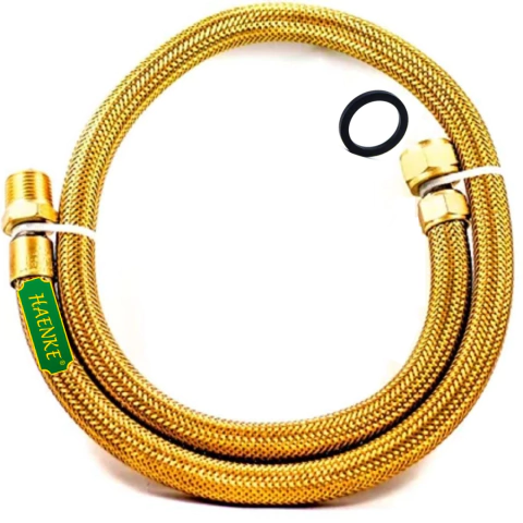 Flexivel Cobre Tomback NBR 14177 Rosca 1/2 Fêmea Giratória x Macho Fixo - Haenke (Veja Tamanhos Nas Variações)