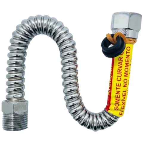 Flexivel Para Aquecedor De Aguá Rosca 1/2 Macho Fixo x Fêmea Giratória