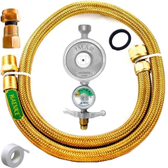 Kit Instalação a Gás Botijão Glp 13Kg Regulador Imar 1Kgh C/Manômetro - Haenke