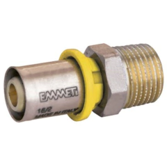 Conector Prensar x Rosca Macho Para Gás - Emmeti (Veja Milimetros e Roscas Nas Variações)