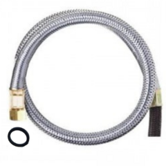 Flexivel Metalico Prata Rosca 1/2 Fêmea Giratória X Bico 3/8 (Veja Tamanhos Nas Variações)