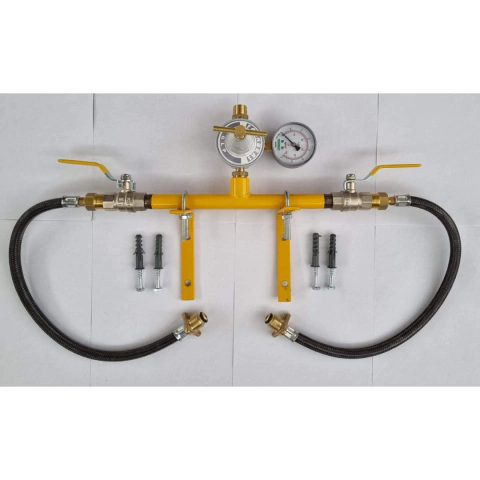 Kit Central 2 P-45 c/ Regulador de alta pressão com valv. alavanca