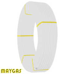 Tubo Pex Multicamada 20mm x 2mm Proteção UV Branco Para Gás ( Rolo 100mts ) - Maygás