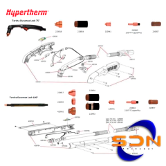 Capuchón Exterior PMX45XP/PMX65/PMX85/PMX105/PMX125 Powermax 220854 HYPERTHERM (blis.x 1u) - SOLDANET