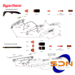 Tobera 45A Powermax 220941 HYPERTHERM (blis.x 5u) - comprar online