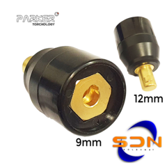 Acople ADAPTADOR/REDUCTOR 1/4 vuelta bronce Hembra 9mm / Macho 12mm