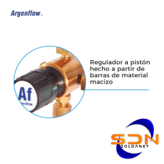 Válvula Regulador A Pistón CO2 ARGENFLOW AF5250 - SOLDANET
