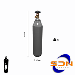 Cilindro 1m³ 6.6Lts. 5kg R075. D140 P/gas Sello Iram en internet