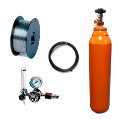Combo MIG ALUMINIO Cilindro Argón + Regulador + Alambre 4043 x2kg + Liner teflón - comprar online