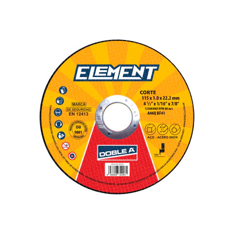 Disco de Corte/Desbaste DOBLE A 115*22 Linea ELEMENT - comprar online