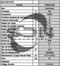 Soldadora Inverter FERROLAN FORZA 205 (2en1) + COMBO - SOLDANET