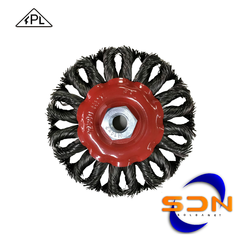 Cepillo FPL Circular Trenzado Simple Diam. 115 Eje M14 (TA115105)