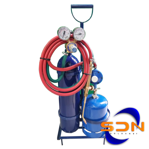 Equipo de Soldadura Autogena Oxigas Oxi 1/4m³ Gas 1kg