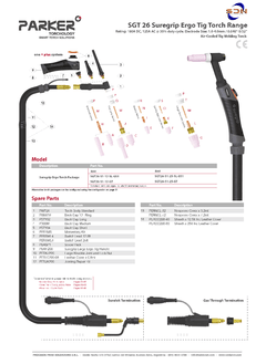 Torcha TIG PARKER SUREGRIP SGT26 - comprar online