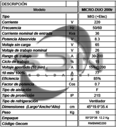 Soldadora MIG RMB MICRO-DUO 200tr (2en1) PROMO Verano* - comprar online