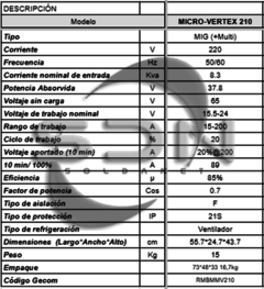 Soldadora MIG RMB MICRO-VERTEX 210 (3en1) PROMO Verano* - SOLDANET