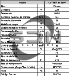 Equipo de Corte Plasma RMB CUTTER 41 Easy - comprar online