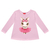 Blusa infantil manga longa brilhos coelhinho rosa Kyly 729 na internet