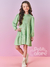 Vestido infantil manga longa verde misty cristais Cinti 12328 na internet