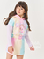 Conjunto infantil blusa moletom e saia multicolor Cinti 12335 na internet