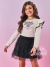 Conjunto infantil blusa manga longa e saia panda Cinti 12396 na internet