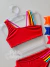 Biquíni Infantil Cropped Maitê Chic Red Siri Kids (38044) na internet
