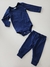 Conjunto bebê body malha térmica azul Alenice 42891