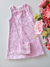 Salopete infantil teddy com bolsinha rosa Gabriela Aquarela 241078