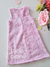 Salopete infantil teddy com bolsinha rosa Gabriela Aquarela 241078 - loja online