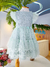 Vestido infantil festa borboletas verde Petit Cherie 152