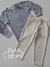 Conjunto infantil camiseta tricot e calça linho caslano FBR