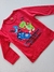 Camiseta infantil manga longa dinos vermelha Kyly 100